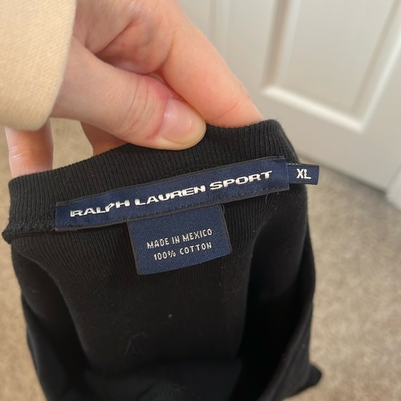 Ralph Lauren Sport Black Long Sleeve w/ Embroidered Logo - Fits like a Large - Picture 5 of 6
